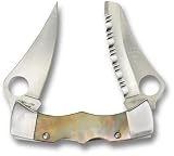 Spyderco MicroDyad Black Pearl Plain and Serrated Edge Knife