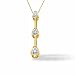 1/2 Carat Pear Shape Three Stone Pendant in 14K white gold