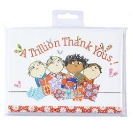 "Charlie Lola Party Thank You Cards with envelopes, pack of 8"