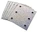 Makita 742531-0 4" x 4-1/2" 6 Hole Abrasive Hook & Loop Sanding Paper 150 Grit 5 Pack