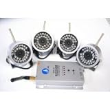 Electronics : USB Wireless 4 Camera Dvr Surveillance Security System with DVR Card option