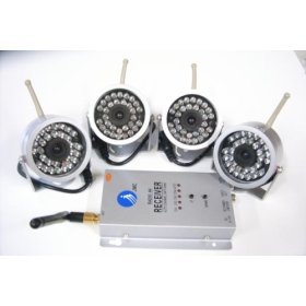 USB Wireless 4 Camera Dvr Surveillance Security System with DVR Card option