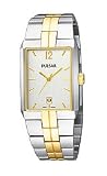 Pulsar Two-tone Date Bracelet Silver Dial Men's Watch #PXDB50