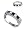 Fabulous Rhodium Plated 4 MM Band Clear & Black Cubic Zirconia .925 Sterling Silver Ring Size 5