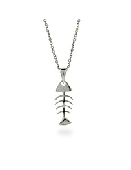 Sterling Silver Fishbone Pendant
