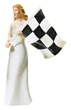 Weddingstar Bride At the Finish Line with the Checkered Flag