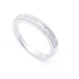 14K White Gold 0.36ct Diamond Princess Cut Channel Set Wedding Band (0.36ct, SI, G-H)