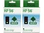 Remanufactured HP 56 (C6656A) Black Ink Cartridges -Pack of 2 -Photosmart 7350, 7450, 7550, 7660, 7760, 7960 Brand
