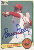 Bruce Berenyi, Cincinnati Reds, 1983 Donruss Autographed Card