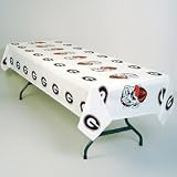 Georgia Bulldogs Plastic Table Cover Heavy Duty Officially Licensed Team Logo