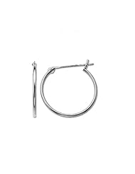 Duragold 14k Gold Polished Hoop Earrings, (0.7" Diameter)