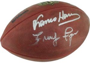 Franco Harris Autographed/Hand Signed Official NFL New Duke Football w/ Fuqua- Steiner Hologram