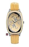 Elle Dress Collection Floral Design Gold Dial Women's watch #EL20005S02C