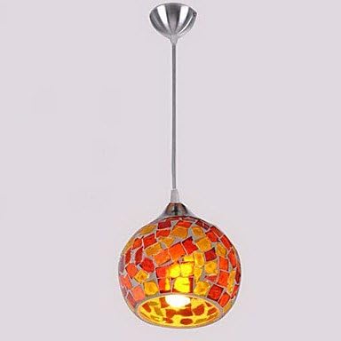 RayShop - Pendant, 1 Light, Dainty Country Painting Glass ( Voltage : 220-240V )