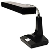 Adjustable Fluorescent Gooseneck Desk Lamp, Black, 15 Inches High