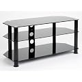 MountRight GT5 TV Stand For Up To 60" LED, LCD & Plasma Screen - Black Glass/Black Legs