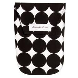 Diapees and Wipees Accessory Bag - Black Disco Dot