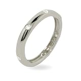 Sterling Silver Etoile Stackable Wedding Band