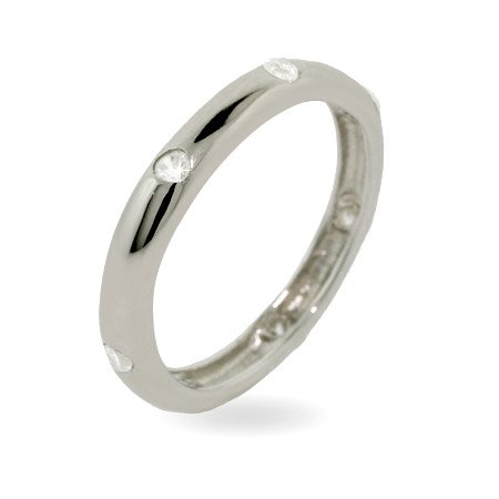 Sterling Silver Etoile Stackable Wedding Band