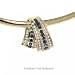 Solid 10KT Yellow Gold Slide Sapphire Diamond Pendant