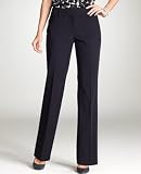 Ann Taylor Women's Dark Navy Petite Curvy Stretch Straight Leg Pants