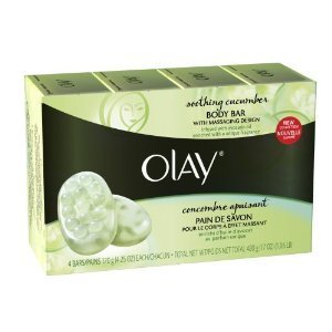  Olay Soothing Cucumber Body Bar Soap, 4.25 Oz. Each (Pack of 4) Green 