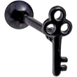 Black Skeleton Key Anodized Titanium Barbell