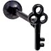 Black Skeleton Key Anodized Titanium Barbell