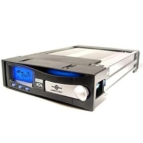 Vantec MRK-200ST-BK EZ Swap SATA Aluminium Removable Rack with LCD (Black)