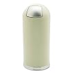 SAFCO PRODUCTS / SAF9636PT / Dome Receptacle with Spring-Loaded Door, Round, Steel, 15gal, Putty / Sold as 1 EA