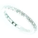Image of Sterling Silver and White Cubic Zirconia Eternity Ring