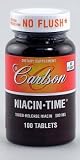 Carlson Laboratories Niacin Timed-Release 500 mg No Flush Feeling (Aids in lowing cholesterol levels) 100 Tablets