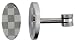 Jewelry : Oval Shape, Surgical Steel Cuff Links with Checkered pattern