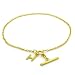 14K 7 Initial 'H' Rolo Anklet