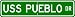 USS PUEBLO AGER 2 Street Sign - Navy