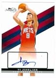 Yi Jianlian Autographed/Hand Signed Basketball Card (New Jersey Nets) 2009 Topps Signature #5197