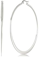 Stainless Steel Round Hoop Earrings (45mm)