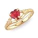 Jewelry : Stunning! 10kYellow-gold Black Hills Gold Heart Ruby Women's Ring