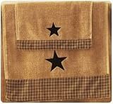 Vintage Star Black Hand Towel