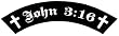 Large John 3:16 Patch Religious Embroidered Iron-On Christian Biker Rocker Emblem