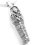 Sterling Silver King Tut Egypt MUMMY Locket Box Pendant