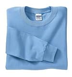 Gildan Ultra Cotton - 100% Cotton Long Sleeve T-Shirt Light Blue-M