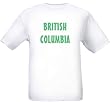 BRITISH COLUMBIA - GREEN LETTERING - State-series - White T-shirt