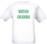 BRITISH COLUMBIA - GREEN LETTERING - State-series - White T-shirt