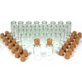Clear, Glass Bottles, 5, New, Small, Mini Bottles, With, 5 , Corks, Little, Vials, Are 1-7/16" Tall X 1/2" Across, ~ ASTRODEALS