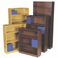 3 Shelf Bookcase, 36x12x48, Mahogany (LLR60066) Category: Wood Bookcases by Lorell