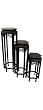 Asian Furniture & Decor - Set of 3 Chinese Rosewood Hexagonal Pedestal Stands 36", 28" & 20"