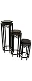 Asian Furniture & Decor - Chinese Carved Rosewood Hexagonal Pedestal Decorative Stand