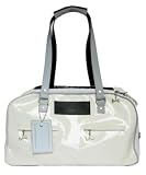 Large White colored Patent Designer Pet Carrier