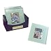 4 Photo Insert Glass Coasters with Rosewood Display Box
